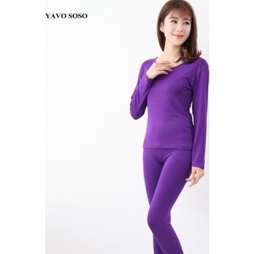 YAVO SOSO Autumn spring style plus size 6XL High elastic modal Long Johns Women pajamas suits