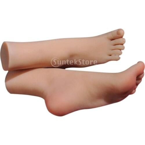 Female Mannequin Foot Display, Foot Model Lifesize for Art Sketch 3D Tattoo Practice Nails Training Rings Jewelry Display