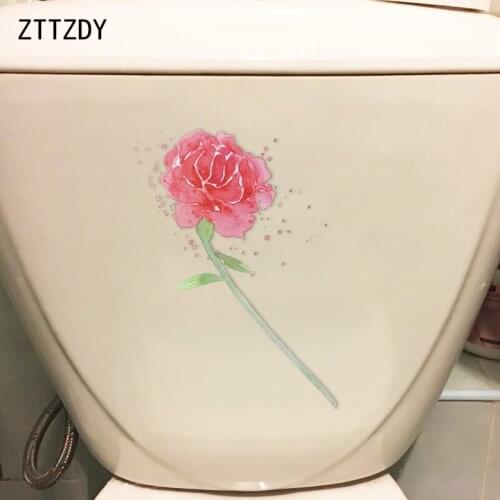ZTTZDY 15.1*23.8CM Beautiful Flowers Girl Bedroom Wall Sticker Home Rooms Decor Toilet Decal T2-0089