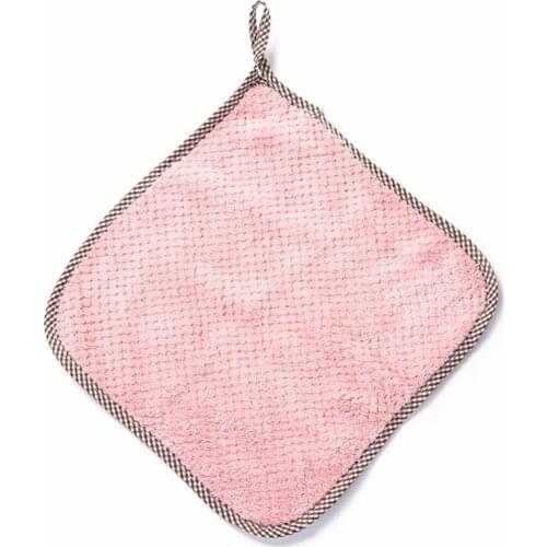 1 X Coral Velvet 27.5*25cm Towel Home Coral Velvet Towels For Kitchen Absorbent Thicker Wipe Wash Table Towel In Stock Drop Ship