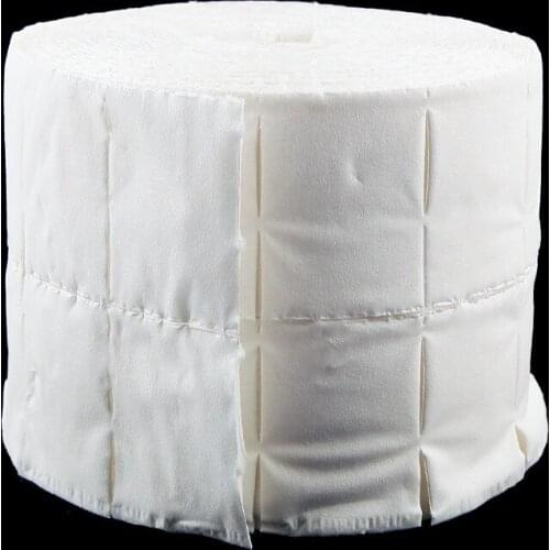 1 Roll 500pcs Lint-free Wipes Nail Polish Acrylic Gel Remover Towel Paper Cotton Pads Roll Salon Nail Art Cleaner Tools