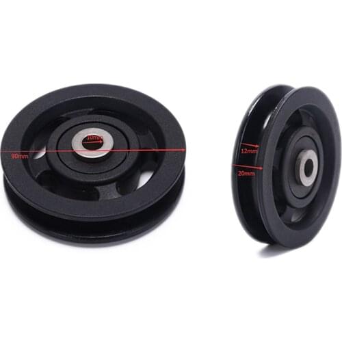 1PC Wholesale Universal 50mm/90mm/100mm Diameter Wearproof Nylon Bearing Pulley Wheel Cable Gym Fitness Equipment Part