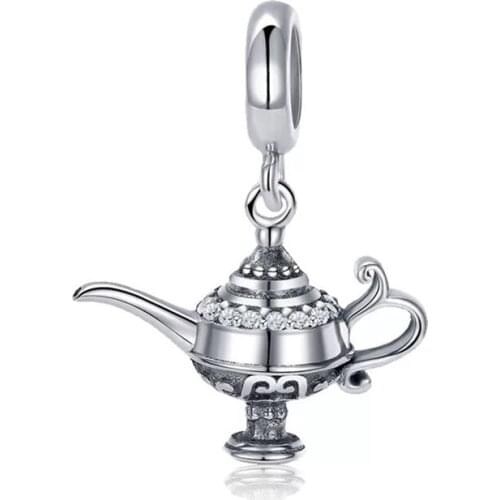 1PC New Pot Hanging Pendants Silver Rose Gold Plated Dangle Charms Beads Fit Pandora Charm Berloque Bracelet