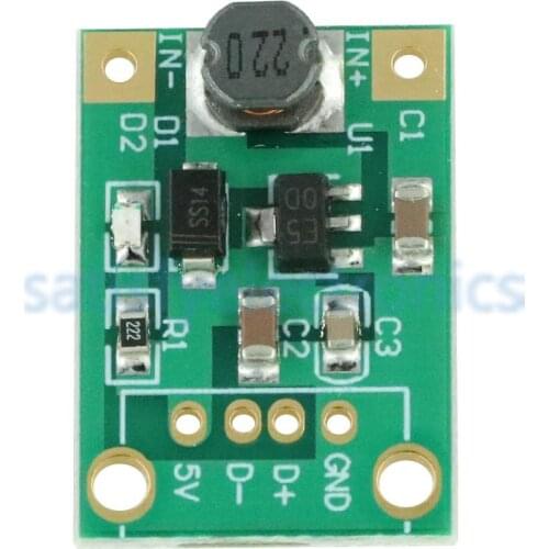 2PCS X DC-DC Step Up Boost Converter Module 1-5V to 5V 500mA 600mA Max for Arduino