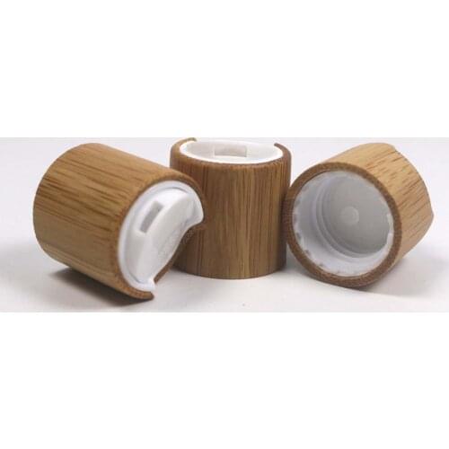 20mm/410 ecofriendly wooden bamboo cosmetics cover for soft bottle ,glass bottle, liquid