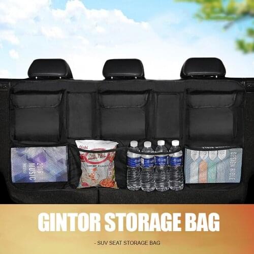 2020 Car Trunk Organizer Car Rear Seat Back Storage Bag Net High Capacity Hanging Tidying Interior Pouch Supplies