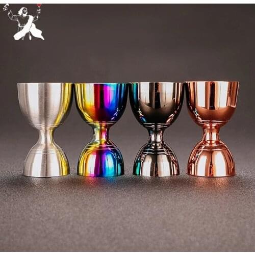 30/60ml Indian Style Jigger Measuring Cup Tools Bar Measure Cocktail Jigger Slim Waist Cocktail Jigger Bar Tools