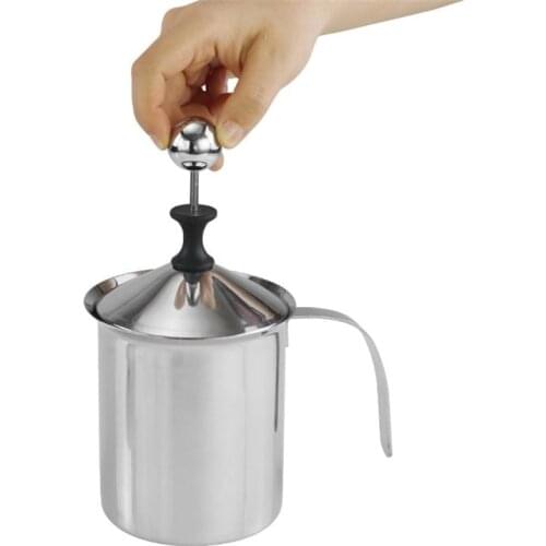 400/800ML Manual Milk Frother Stainless Steel cappuccino Milk Creamer Milk Foam Mesh Coffee Foamer Creamer Kitchen Applicance