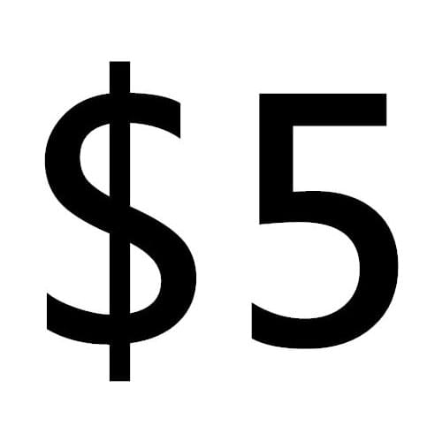 5 USD to make up the difference link