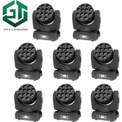 8pcs/lot 12x12W RGBW Quad LEDs Beam Moving Head DMX DJ Light LED Stage Beam Moving Head Light