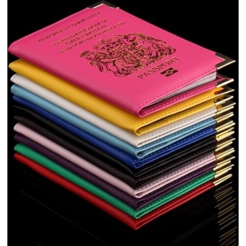 The British Passport Holder Cover PU Leather ID Card Fashion Travel s passport Covers passport for England