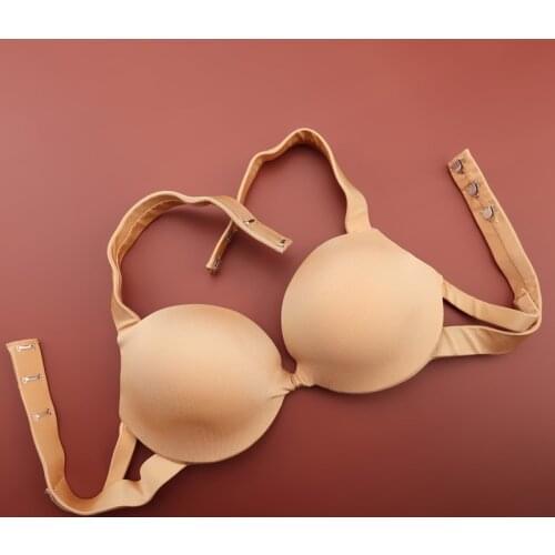 DIY Belly Dance Clothing Solid Color Push Up Underwire Egyptian Style Bra Dance Tops Costume Bra Nude