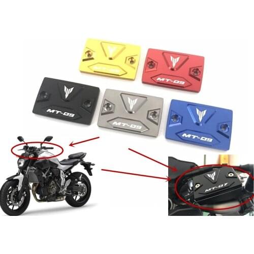 CNC Motorcycle Master Cylinder Front Brake Fuel Reservoir Cover Tank Cap For Yamaha MT07 MT-07 MT09 MT-10 2014 -2017