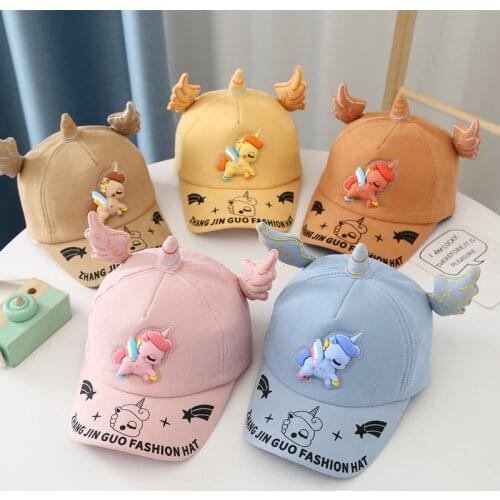 Autuman Kids Cap New Cartoon Pony Casual Boys Girls Baseball Caps Adjustable Outdoor Children Sun Hat Unisex Visors 1-7 Years