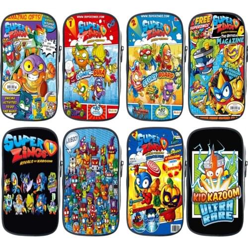 Child Game Super Zings Pencil Bag Students Superzings Pen Bag Anime Teens Stationery Bag Kids Cartoon Pencil Case Children Gift