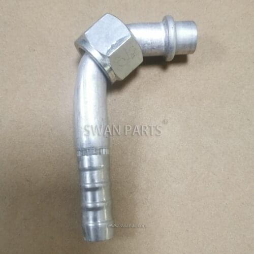 Stainless Fitting Barb Fitting Elbow 90 Degree Female O-Ring Nut for AC Air Conditioning Hose FTT0047