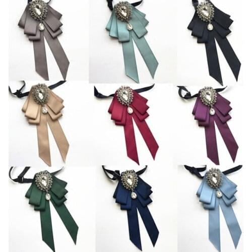 Bow Tie Shirt Mens Womens Academic Style Korean Professional Bank Stewardess Student Groom Bowtie Trendy Classic Polyester