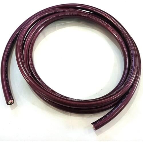 HIFI pure silver OCS + Silver plated 3 cores Speaker Amplifier power Audio Interconnector cable