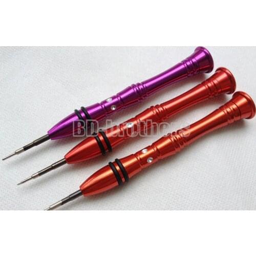 Good quality S2 Steel Aluminium Magnetic Screwdriver (Pentalobe / Phillips / Straight / T5 / T6) for iPhone Samsung 100pcs/lot