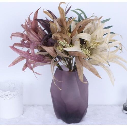 Artificial Eucalyptus Leaves Branches Fake Artificial Flowers Bouquet Festival Beautiful Props Curved Wedding Decoration Plants