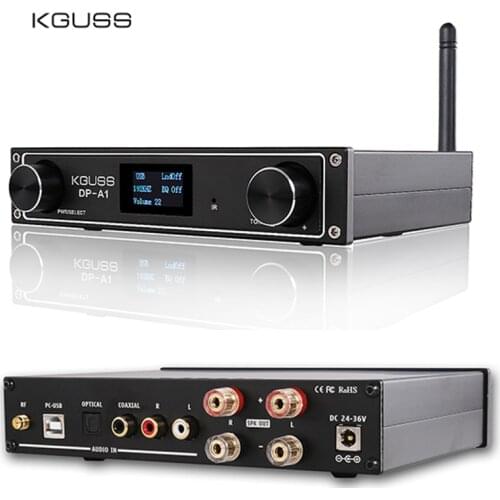 KGUSS DP-A1 Digital Bluetooth 4.2 CSR64215 Amplifier USB/Optical/Coaxial/AUX Input TAS5352A 24Bit/192KHz 120w*2