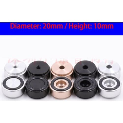 KYYSLB 20*10mm Aluminum Alloy Audio Speaker Shock Absorber Feet CD Player Turntable Decoding Amplifier Feet Computer Case Feet