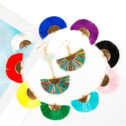 2pcs 45x25mm Mini Tassel/Jewelry Accessories/Earring Accessories/With Metal Ring Tassel/Earring Making/DIY Hand Made