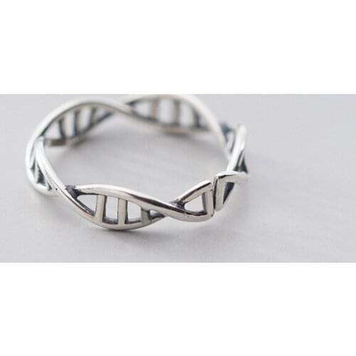 Modian Hot Genuine 925 Sterling Silver Minimalist Geometric Ring for Women Simple Spin Twist Ring Fashion Fine Jewelry Gift