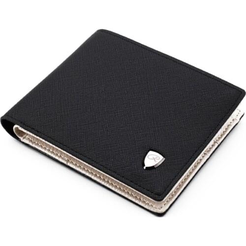 Men Wallets Fashion Solid Color Cross Pattern Open Multi Card Position Wallet Men Leather Purse Men Carteira Billetera Hombre