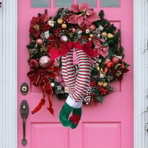 2021 New Elf Legs for Christmas Decorations Stuffed Legs for Christmas Tree Home Tree Table Door Window Decor Xmas Gift