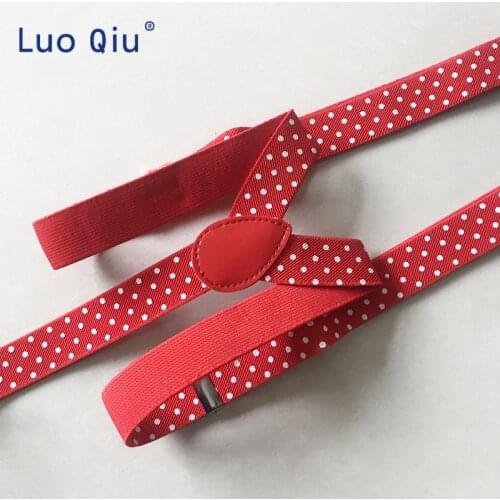 New stylish adjustable men and women red-bottomed white dot strap and hanger elasticity