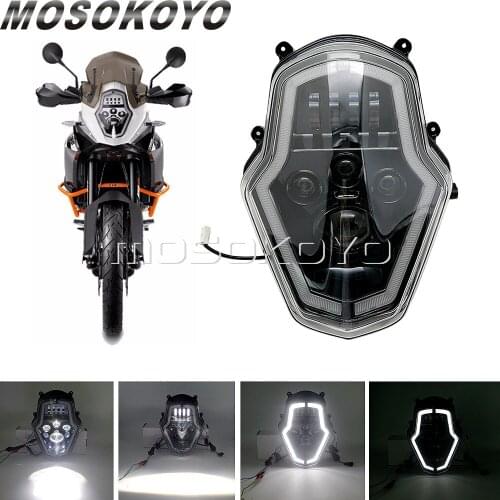 LED Headlight With DRL Daylight Running Light for 1190 1050 1090 1290 Travel Adventure 2015-2018 Hi/Lo Beam Projector Lamp