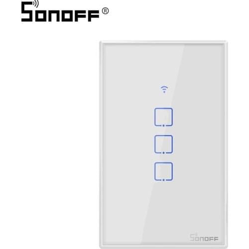 Sonoff WiFi Switch 220V/Light/Module T2 US 1/2/3C 315 RF/APP Remote Control Smart Home Wall Touch Switch For Alexa Compatible