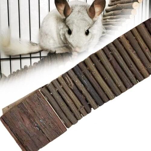 Hamster Suspension Bridge Hanging Climbing Wood Sturdy Pet Climbing Ladder for Bird Hamsters Toys Small Animals Supplies