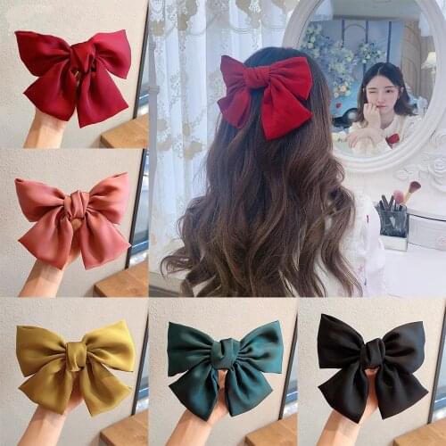 Korea Bowknot Hair Clip Hair Band Ribbons for Women Girls Sweet Ponytail Clip Rubber Band Hairpin Accessories