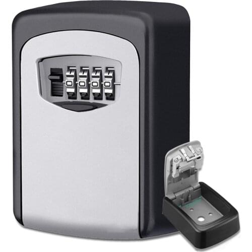 Keybox Lock Key Safe Box Outdoor Wall Mount Combination Password Lock Hidden Keys Storage Box Security Safes For Home Office