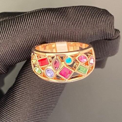 SALE Ring For Women 2021 Rose Gold Crystals Rings Women Fashion Jewelry Luxury Wholesale Jewellery Cubic Zirconia Ring Colors