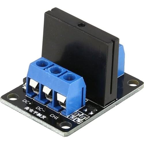 1 Channel Solid State Relay Module Board High Level Trigger SSR Input 5V DC Output 240V AC 2A Fuse for Arduino PLC Controller