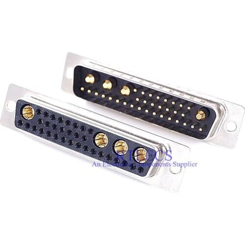 1 piece High Power 30A 36W4 D-Sub Connector Combo Male Female Plug Receptacle Signal 32 + 4 Power Panel Mount Wire Solder Cup
