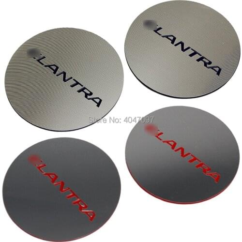 2pcs Aluminum alloy Interior Water Cup Holder Pad Cover Trim Car Styling accessories For Hyundai Elantra 2016 2017 2018
