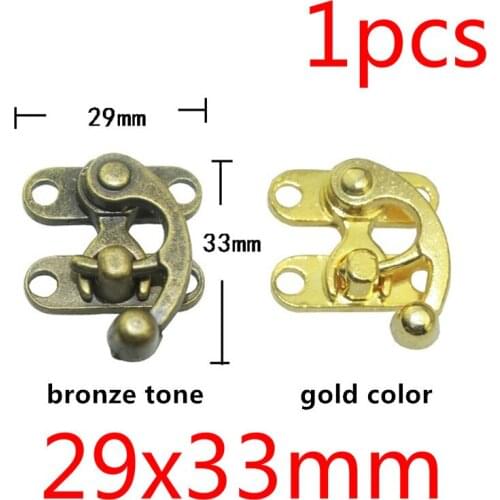 4pcs 29x33mm Furniture Locked Box Suitcase Toggle Latch Buckles Bronze Tone Antique Style Metal Lock Zinc Alloy Wooden Box Lock