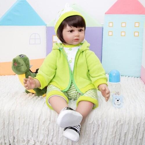 60CM high quality real baby size bebe reborn toddler boy doll baby clothing model 6-9Month fashion silicone dolls gift