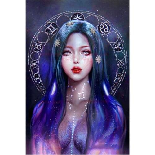 Diamond Painting Starry fantasy woman Cross Stitch Diamond Embroidery Diamond Decoration Full Drill Handmade Rhinestone GJ649