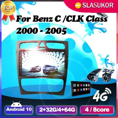 Android For Mercedes Benz C-Class W203 C200 C320 C350 CLK W209 2002 2003 2004 2005 Multimedia Player Navigation GPS No 2 din