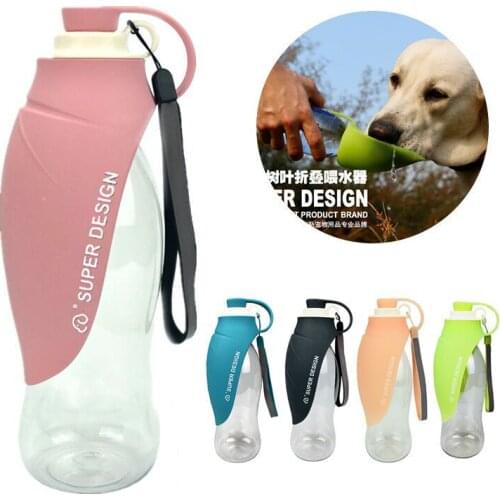 Pet Water Bottle Portable Silicone Travel Dog Bowl Pet Water Cup Pet Supplies Kitten Drinking Outdoor 580ml Universal Qianyi