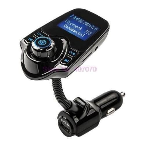 By DHL or Fedex 20pcs Bluetooth Car Kit Handsfree FM Transmitter Wireless MP3 Music Player Support TF Card 2.1A USB Car Charger