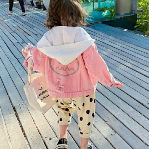 PINK Denim Jacket Big Kids Fashion Clothes For Teen Teens Girls Cardigan 8 To 12 Children Outwear Coats Hoodies