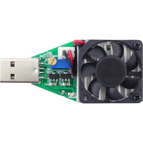 DC 3.7-13V 15W Electronic Load Discharger Resistor Electronic Load Ball Fan Type USB Battery Tester Adjustable Constant Current