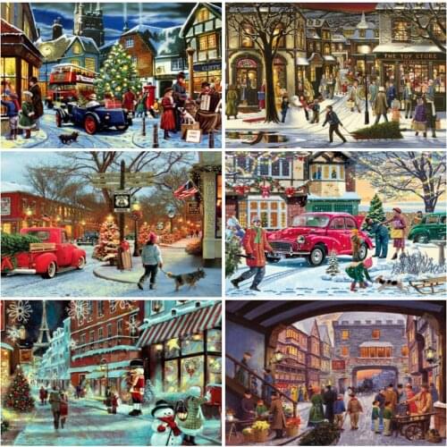 EverShine Diamond Painting Car Mosaic Kits Diamond Embroidery Landscape Rhinestones Art Christmas Handicraft Full Square Drill