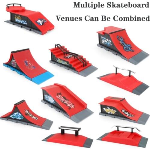 Fingerboard Finger Board Ultimate Parks Finger Skateboards Skate Park Ramp Parts for Tech Deck Toys for Kids Christmas Gifts